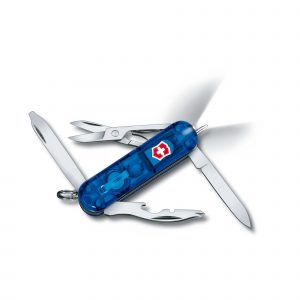 Navaja multiusos Victorinox Midnite Manager azul transparente de 10 funciones - Cuchillalia.com