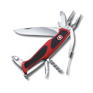 Navaja Multiusos Victorinox Ranger 74 Grip con mango ergonómico rojo - Cuchillalia.com