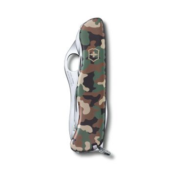 Navaja Victorinox Trailmaster MW cerrada con mango de camuflaje ergonómico – Cuchillalia.com