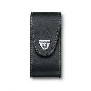 Funda negra de piel para cinturón para multiusos anchas de Victorinox - Cuchillalia.com