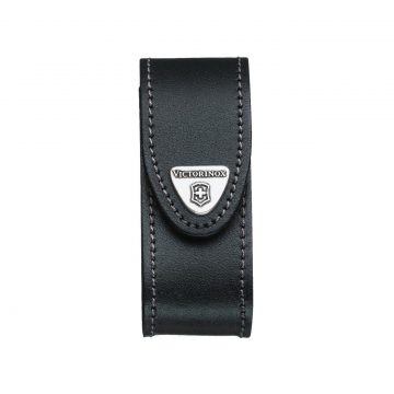 Funda negra de piel con enganche giratorio para el cinturón para multiusos grandes de Victorinox – Cuchillalia.com