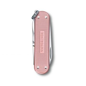 Reverso de la navaja multiusos Victorinox Classic SD Alox Cotton Candy con mango de aluminio – Cuchillalia.com