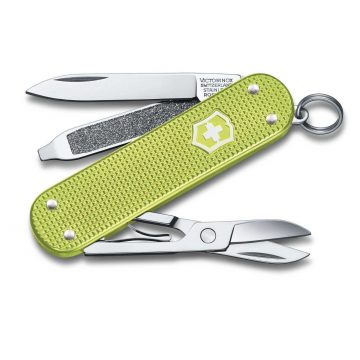 Navaja multiusos Victorinox Classic SD Alox Lime Twist con mango de aluminio – Cuchillalia.com