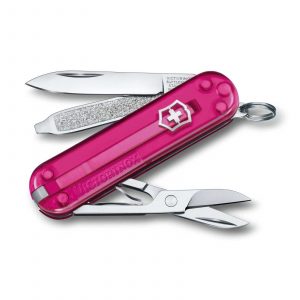 Navaja multiusos Victorinox Classic SD Cupcake Dream en rosa transparente - Cuchillalia.com