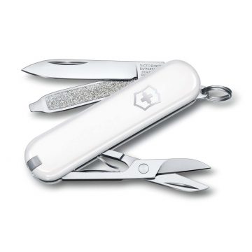 Navaja multiusos Victorinox Classic SD Falling Snow en blanco – Cuchillalia.com