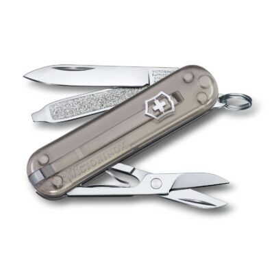 Navaja multiusos Victorinox Classic SD Mystical Morning con mango transparente - Cuchillalia.com