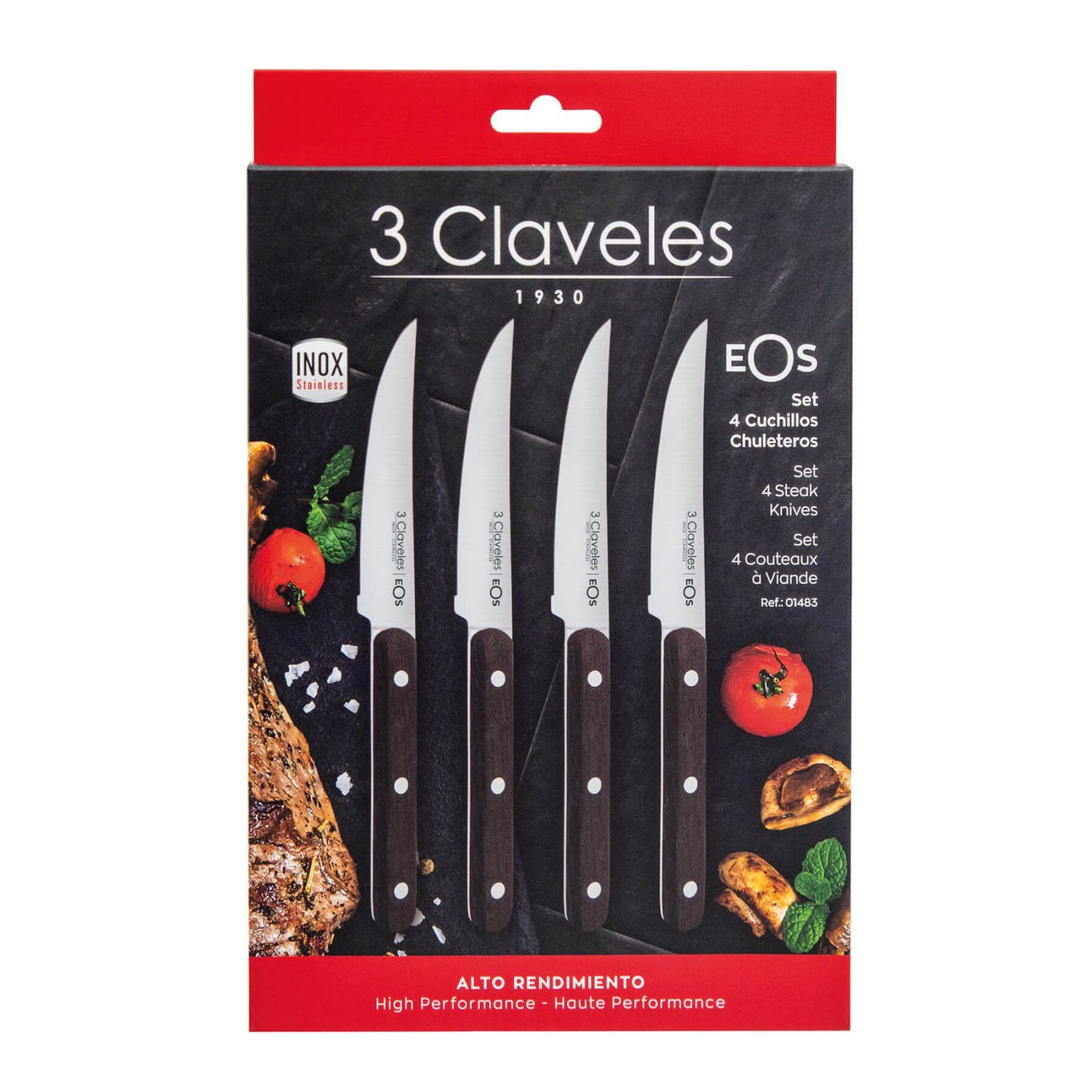 Cuchillo Jamonero POM 3 Claveles  Claveles, Acero inoxidable, Cuchillos