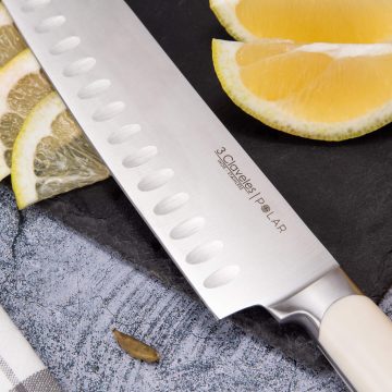 Ejemplo del cuchillo santoku 3 Claveles Polar 1072 – Cuchillalia.com