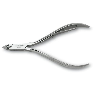 Alicate corta cutículas de 10 cm, 3 mm de corte y montaje superpuesto 3 Claveles 12104 - Cuchillalia.com