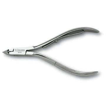 Alicate corta cutículas de 10 cm, 5 mm de corte y montaje superpuesto – 3 Claveles 12100 – Cuchillalia.com