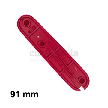 Reverso de la cacha delantera de 91 mm en color rojo de recambio para navajas multiusos Victorinox C-3600.3 – Cuchillalia.com