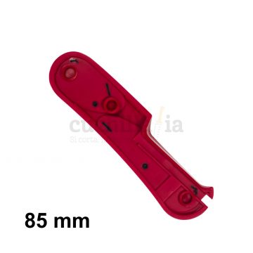 Reverso de la cacha trasera de 85 mm en color rojo y negro de recambio para navajas multiusos Victorinox Evogrip C-2730.C4 – Cuchillalia.com