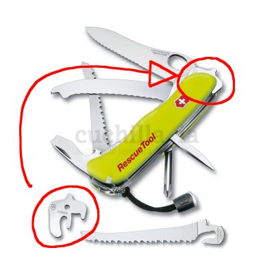 Rompe cristales para navaja Victorinox Rescue - Cuchillalia.com