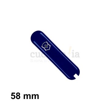 Cacha delantera de 58 mm en color azul de recambio para navajas multiusos Victorinox C-6202.3 – Cuchillalia.com