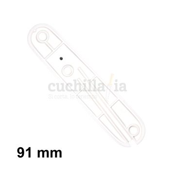 Reverso de la cacha delantera de 91 mm en color blanco de recambio para navajas multiusos Victorinox – C-3607.3 – Cuchillalia.com