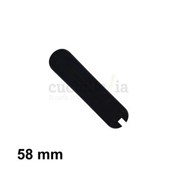 Reverso de la cacha delantera de 58 mm en color negro de recambio para navajas multiusos Victorinox C-6203.3 – Cuchillalia.com