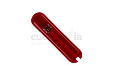 Cacha trasera de 58 mm en color rojo transparente de recambio para navajas multiusos Victorinox C-6200.T3 - Cuchillalia.com