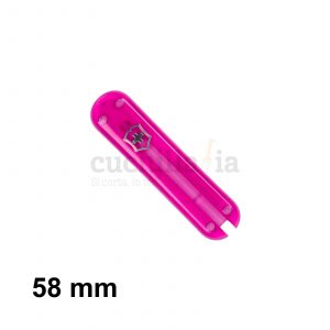 Cacha delantera de 58 mm en color rosa transparente de recambio para navajas multiusos Victorinox - C-6205.T3 - Cuchillalia.com