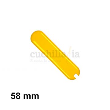 Cacha trasera de 58 mm en color amarillo de recambio para navajas multiusos Victorinox – C-6208.4 – Cuchillalia.com