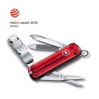 Cortauñas multiusos Victorinox Nail Clip 580, rojo transparente, de 8 funciones - Cuchillalia.com