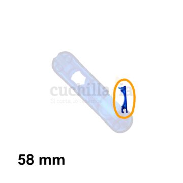 Reverso de la tapa para la pila en azul transparente de las navajas de 58 mm de Victorinox con linterna A.6149.T2 – Cuchillalia.com