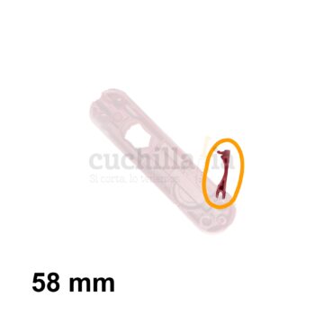 Reverso de la tapa para la pila de las multiusos Victorinox de 58 mm con linterna de color rojo – A.6149 – Cuchillalia.com