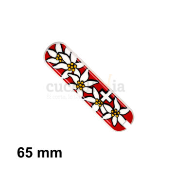 Cacha trasera de 65 mm con dibujos de flores de recambio para navajas multiusos Victorinox Edelweiss C-6484.4 – Cuchillalia.com