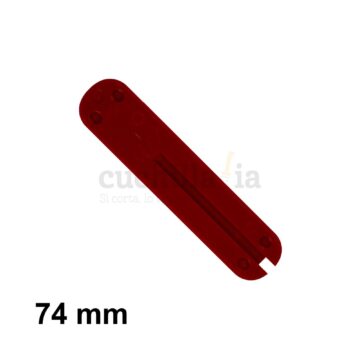 Reverso de la cacha trasera de 74 mm en color rojo de recambio para navajas multiusos Victorinox C-6500.4 – Cuchillalia.com
