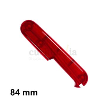 Cacha trasera de 84 mm en color rojo transparente de recambio para navajas multiusos Victorinox – C-2600.T4 – Cuchillalia.com