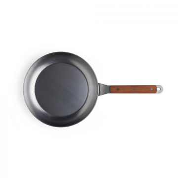 Vista superior de la sartén de acero al carbono Woll Carbon Steel 528CS de 28 cm – Cuchillalia.com