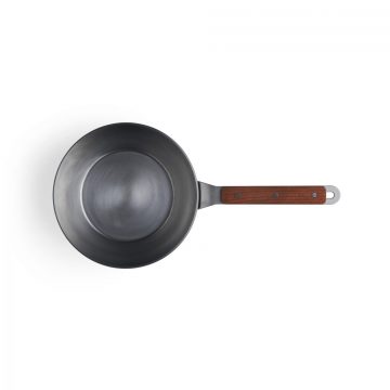Vista superior de la sartén alta de acero al carbono Woll Carbon Steel 524CS de 24 cm – Cuchillalia.com