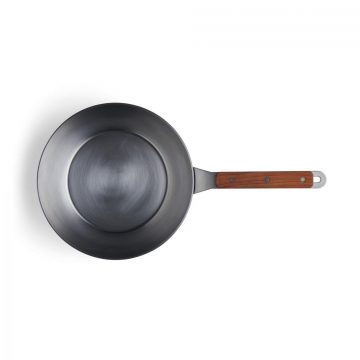 Vista superior de la sartén alta de acero al carbono Woll Carbon Steel 528CS de 28 cm – Cuchillalia.com