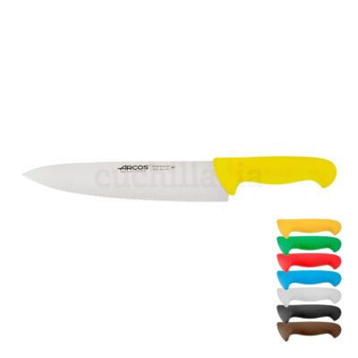 Поварской нож 25 см с эргономичной рукоятью Arcos серии 2900 - Выберите цвет рукояти - Cuchillalia.com