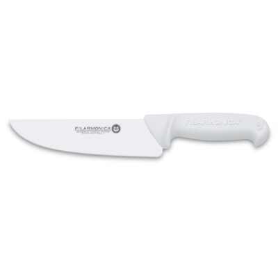Cuchillo carnicero de 18 cm con mango blanco Filarmónica 5500 - Cuchillalia.com