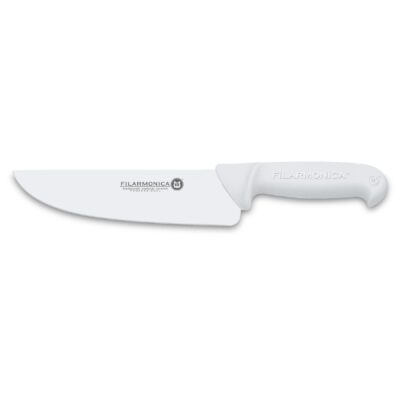 Cuchillo carnicero de 20 cm con mango blanco Filarmónica 5501 - Cuchillalia.com