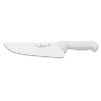 Cuchillo carnicero de 24 cm con mango blanco Filarmónica 5502 - Cuchillalia.com