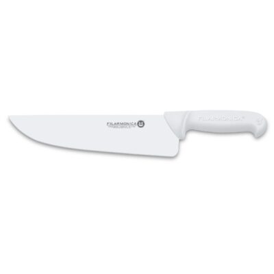 Cuchillo carnicero de 27 cm con mango blanco Filarmónica 5503 - Cuchillalia.com