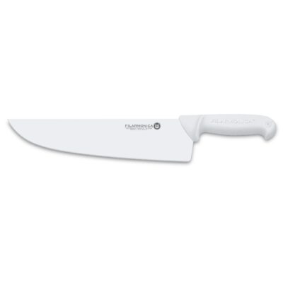 Cuchillo carnicero de 29 cm con mango blanco Filarmónica 5504 - Cuchillalia.com