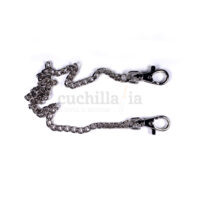 Cadena metálica fina de 40 cm con doble mosquetón Victorinox 4.1815 - Cuchillalia.com