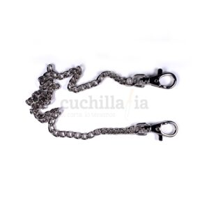 Cadena metálica fina de 40 cm con doble mosquetón Victorinox 4.1815 - Cuchillalia.com