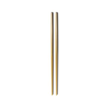 Juego de 2 palillos de mesa de acero inoxidable Comas Kyoto en color dorado – Cuchillalia.com