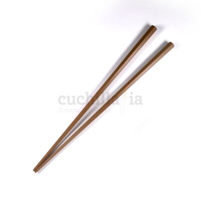 Palillos de mesa reutilizables de color marrón fabricados en Japón por Kawai - Cuchillalia.com