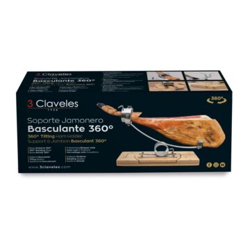 Caja del soporte jamonero giratorio 360 y basculante de 3 Claveles – 1742 – Cuchillalia.com