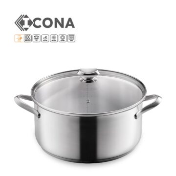 Cacerola de acero inoxidable de 30 cm Metaltex Icona – Cuchillalia.com