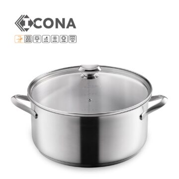 Cacerola de acero inoxidable de 32 cm Metaltex Icona – Cuchillalia.com