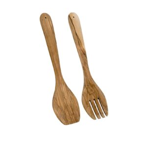 Cubiertos de ensalada de madera de olivo Metaltex - 580630000 - Cuchillalia.com
