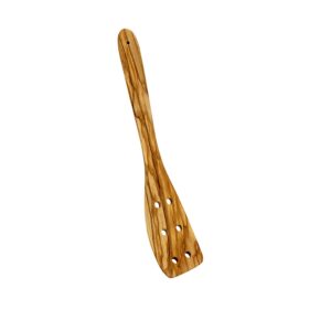 Espátula perforada de madera de olivo Metaltex - 580610000 - Cuchillalia.com