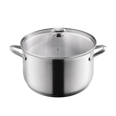 30 cm stainless steel pot from the Metaltex Icona range - Cuchillalia.com