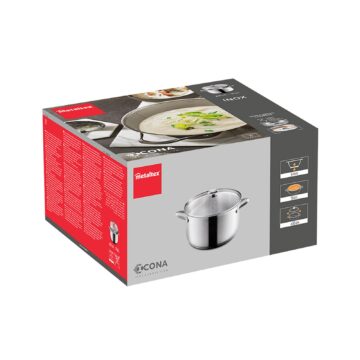 Caja de la olla de acero inoxidable de 30 cm Metaltex Icona – Cuchillalia.com
