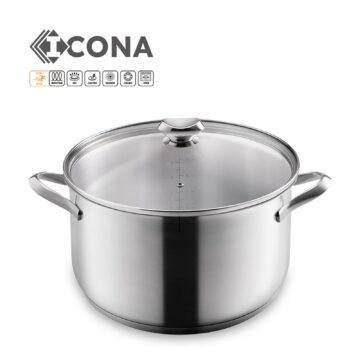 Olla de acero inoxidable de 30 cm Metaltex Icona – Cuchillalia.com